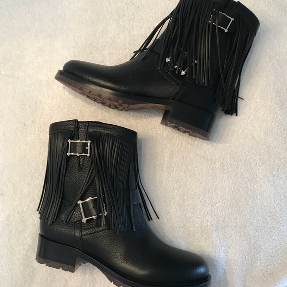 Valentino Shoes - Valentino fringe moto boots